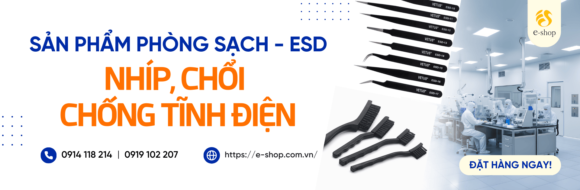 Nhíp, chổi chống tĩnh điện