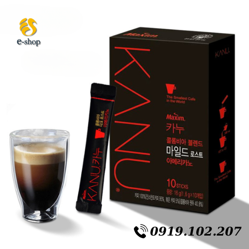 CAFE KANU AMERICANO 1.6G*10 HÀN QUỐC / 동서) 카누 아메리카노 (다크 로스트) CAFE KANU AMERICANO 1.6G*10 HÀN QUỐC / 동서) 카누 아메리카노 (다크 로스트)