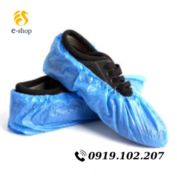 Bao giày phòng sạch ni lông xanh tiện dụng (10 đôi)