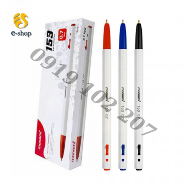 Bút bi Monami 153 nét bút 0.7mm