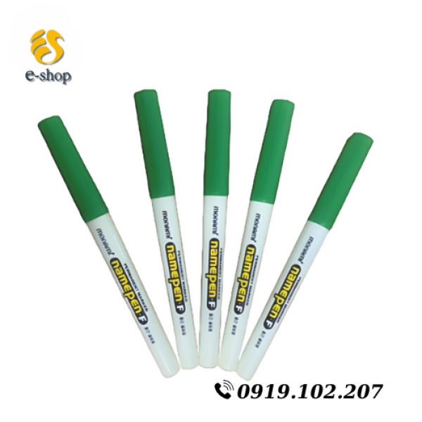 BÚT LÔNG DẦU MONAMI NAME PEN.F XANH LÁ