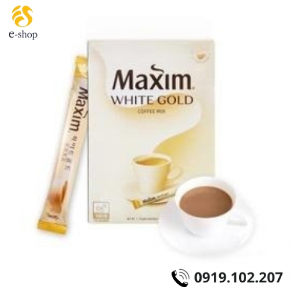 Cafe Maxim White Gold Hàn Quốc hộp 100 gói 1.2KG