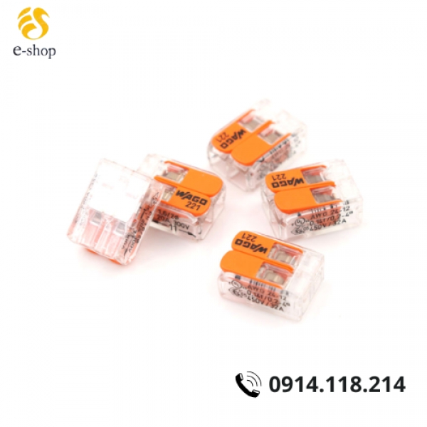 ĐẦU NỐI DÂY ĐIỆN (2 DÂY, 32A) WAGO 221-412
