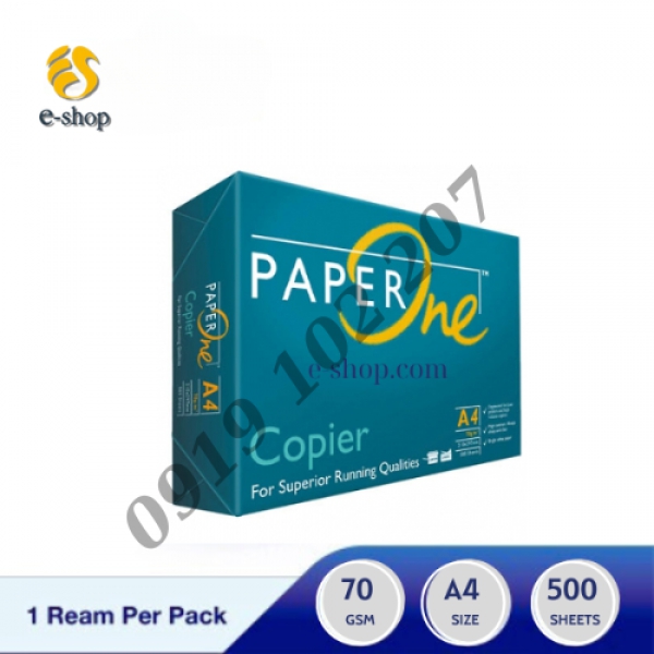 Giấy Paper One A4 70gsm, chất lượng trắng sáng tự nhiên
