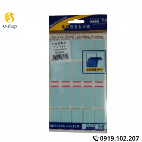 Nhãn dán chữ nhật đa năng 411- Korea
