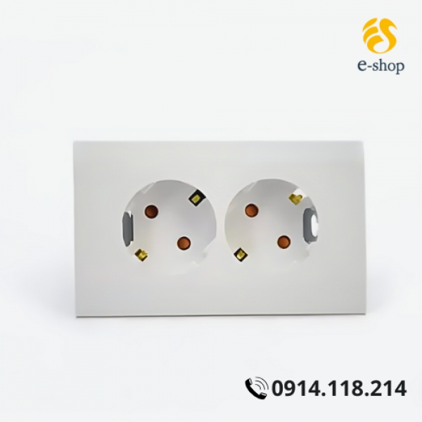 Ổ Cắm Điện Âm Tường Dosel Hàn Quốc 2 Lỗ