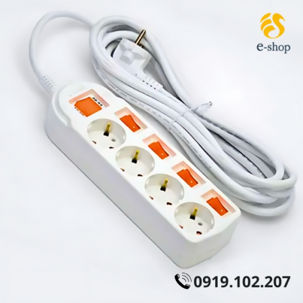 Ổ Cắm Điện Dosel 4 Lỗ 5 Công Tắc | 3M, 5M