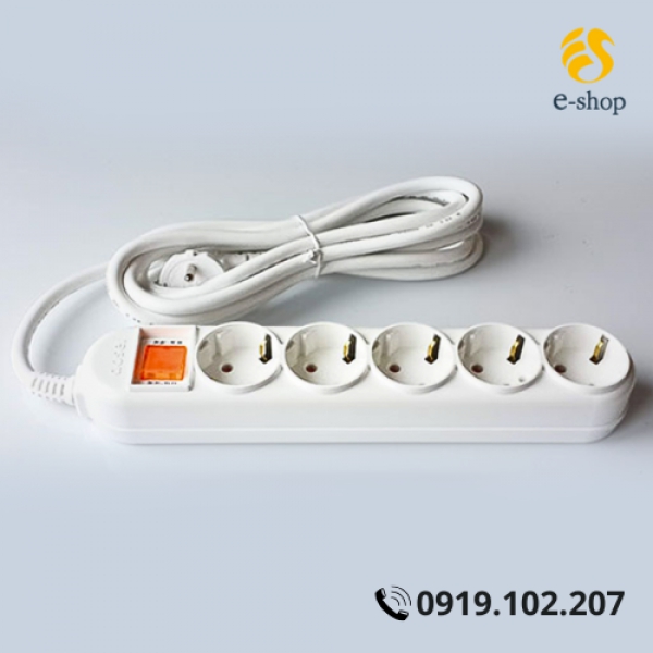 Ổ Cắm Điện Dosel 5 Lỗ 1 Công Tắc | 3M, 5M