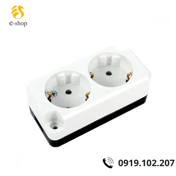 Ổ cắm điện Hàn Quốc Hyun Dai  2 lỗ  -  DC1211