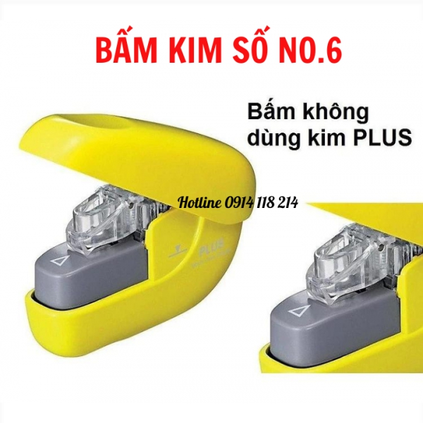 Bấm kim Plus No.6_Bấm kim không dùng kim