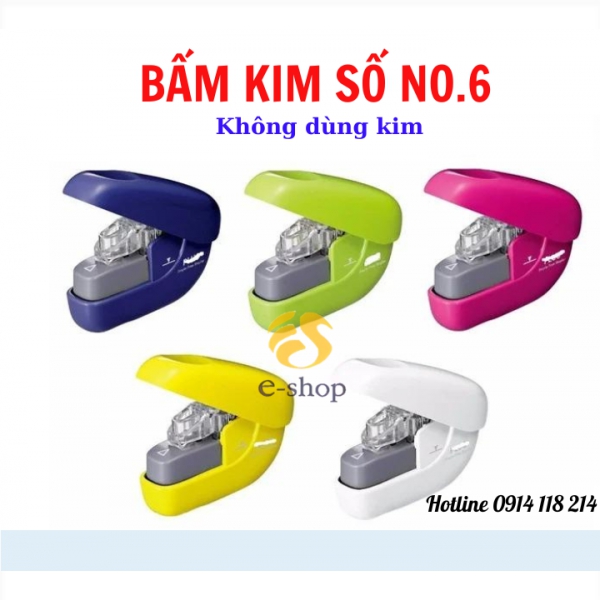 Bấm kim Plus No.6_Bấm kim không dùng kim