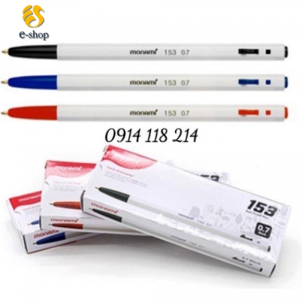 Bút bi Monami 153 nét bút 0.7mm