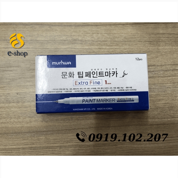 Bút đánh dấu Paint Marker Extra Fine Hàn Quốc | Hộp 12 Cây