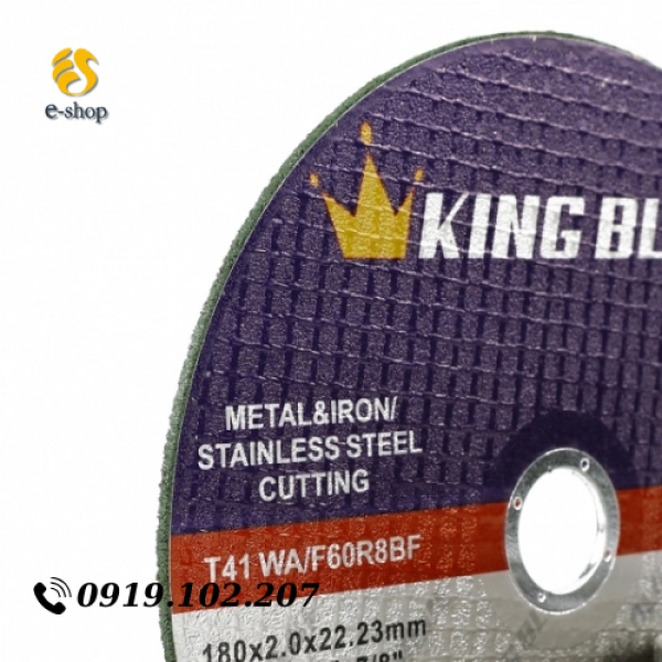 ĐÁ CẮT SẮT, INOX KING BLUE D3-180X2.0