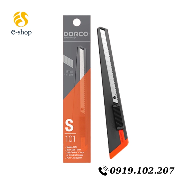 Dao Rọc Giấy Dorco S101 9mm- 컷터칼