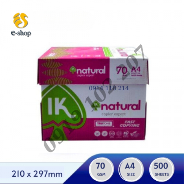 Giấy in photo A4 IK NATURAL