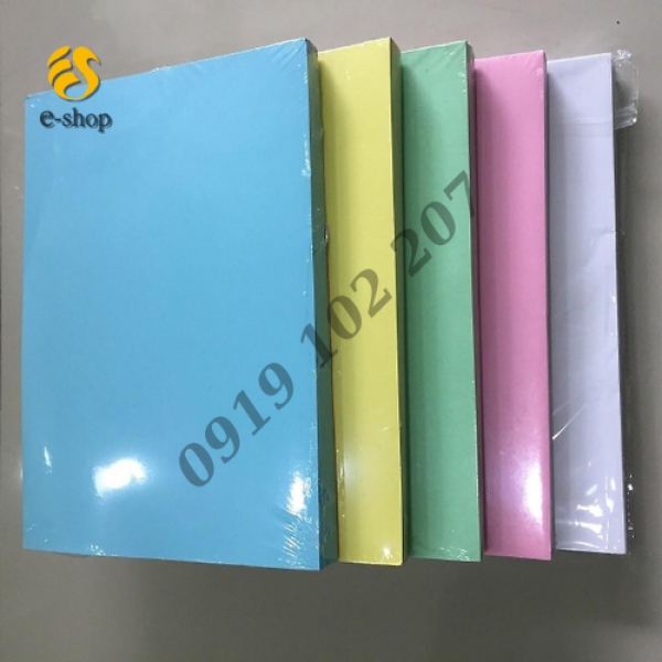 Giấy in màu A4 70gsm 100 tờ/xấp đủ màu