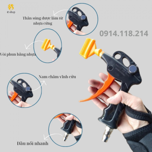 SÚNG XỊT KHÍ GIẢM ÂM 64X48MM - THIẾT KẾ HIỆN ĐẠI GIẢM TIẾNG ỒN