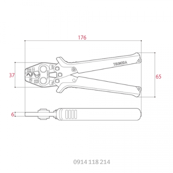 KÌM BẤM COS TP-5S TSUNODA JAPAN