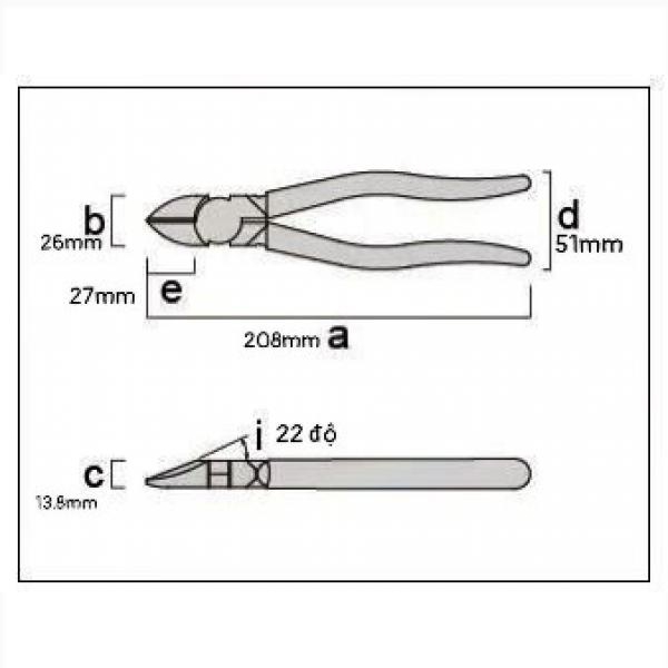 Kìm cắt điện lưỡi tròn FUJIYA 770-200
