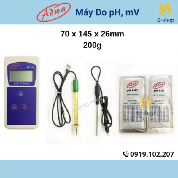 Máy đo pH, mV và nhiệt độ nước cầm tay AD111 Adwa 