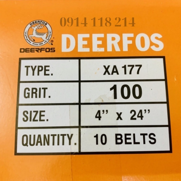 NHÁM VÒNG, XE TĂNG NAI CAM CHÍNH HÃNG DEERFOS XA177 HÀN QUỐC HỘP 10 VÒNG 4”x24” CÁT ĐỎ