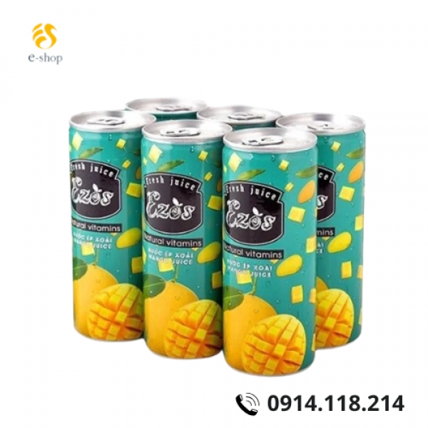 NƯỚC ÉP EZOS VỊ XOÀI 30 LON / THÙNG