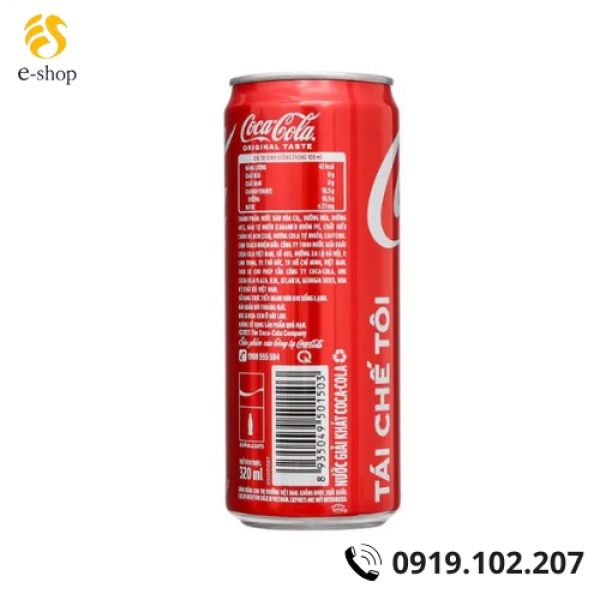Nước Ngọt Coca Cola Lon 320Ml