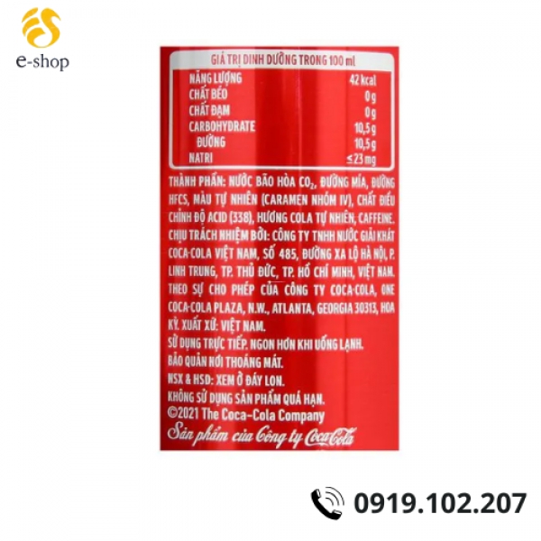 Nước Ngọt Coca Cola Lon 320Ml