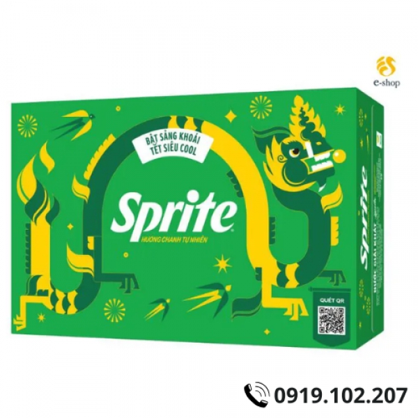 NƯỚC NGỌT SPRITE HƯƠNG CHANH LON 320ML