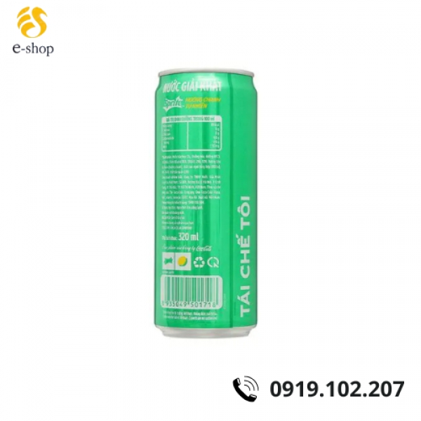 NƯỚC NGỌT SPRITE HƯƠNG CHANH LON 320ML