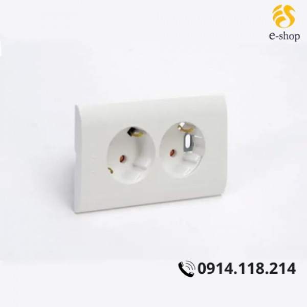 Ổ Cắm Điện Âm Tường Dosel Hàn Quốc 2 Lỗ