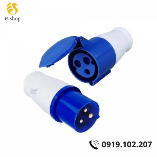 PHÍCH CẮM ĐIỆN CÔNG NGHIỆP 3 CHẤU 1 PHA MÃ 013