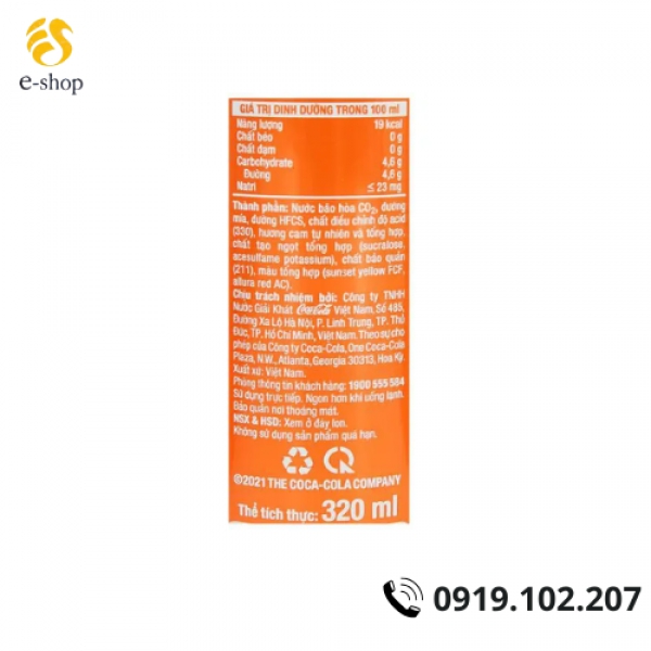 Nước Ngọt Fanta Hương Cam Lon 320Ml