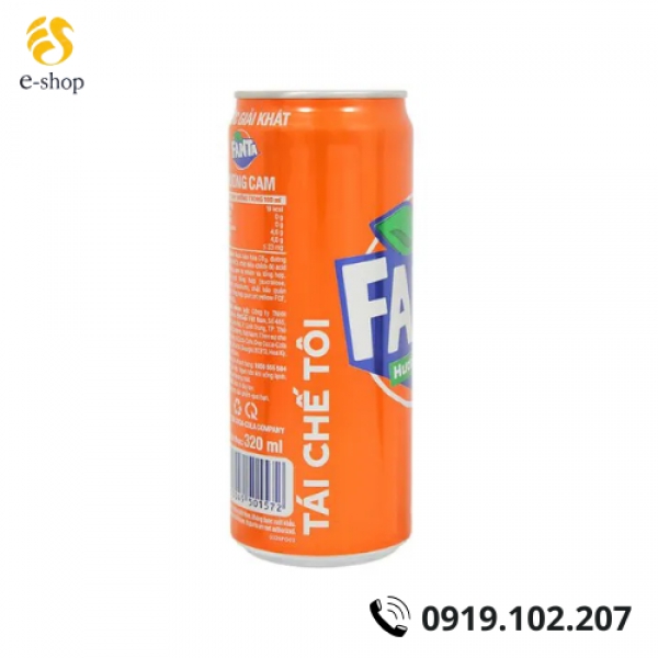 Nước Ngọt Fanta Hương Cam Lon 320Ml