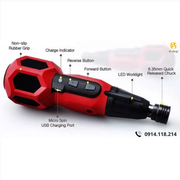 Tua vít 2 đầu dùng pin Hybro HIT-K01 nhập khẩu từ Hàn quốc