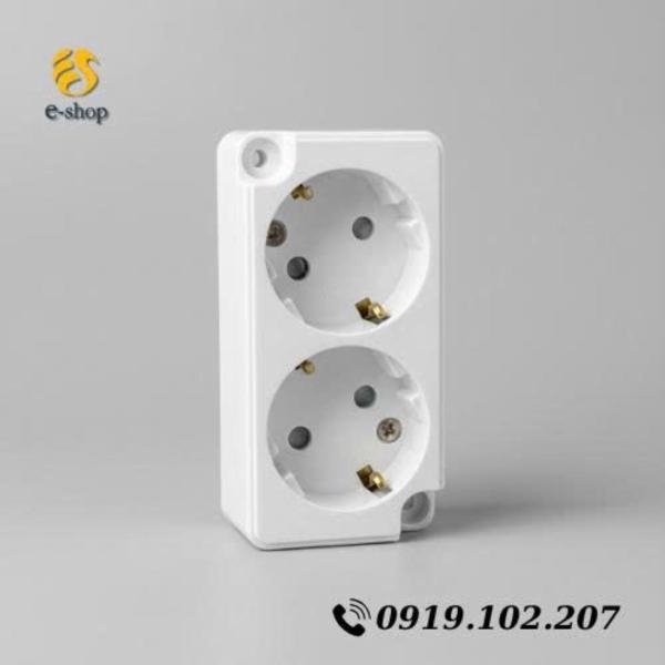 Ổ Cắm Điện Nổi 2 Lỗ Dong Hwa Hàn Quốc - Đóng Gói 1 Hộp 10 Cái