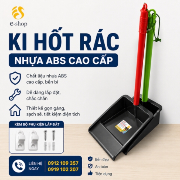 Ki Hốt Rác Nhựa Abs Cao Cấp – Bền Đẹp, Tiện Lợi, Hốt Được Cả Nước